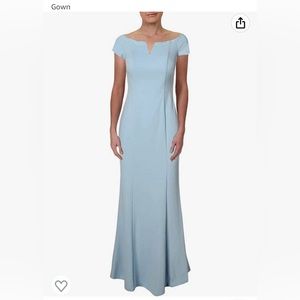 NWT Calvin Klein crepe blue off the shoulder dress (great for bridesmaid!)